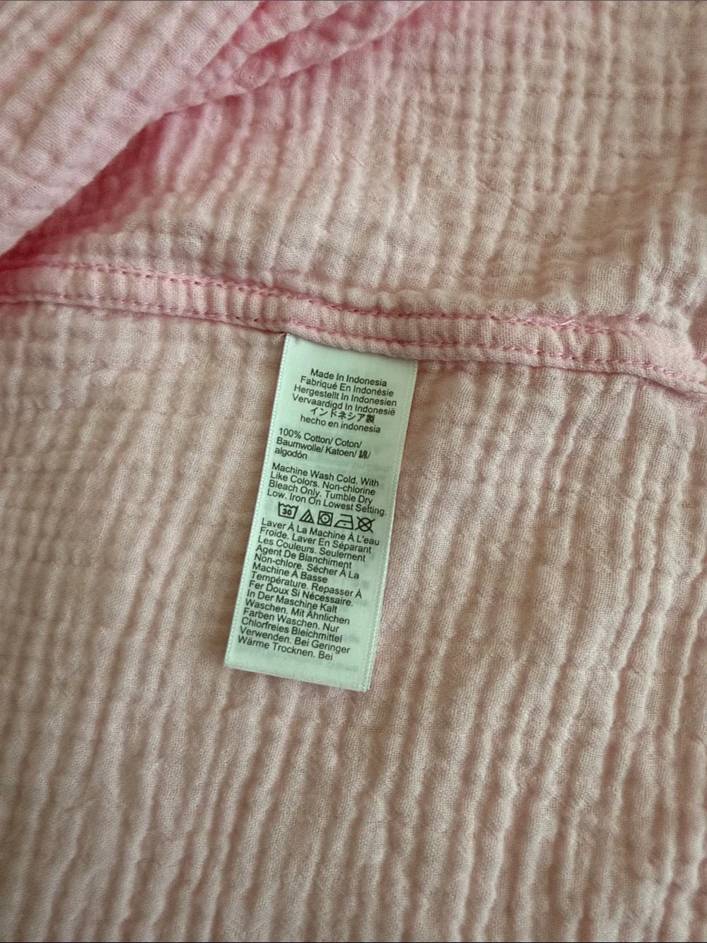 J. Crew Pink Blossom Waffle Button-Down Shirt